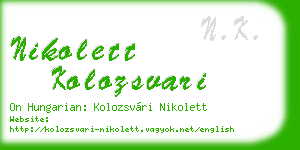 nikolett kolozsvari business card