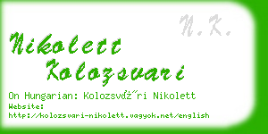 nikolett kolozsvari business card